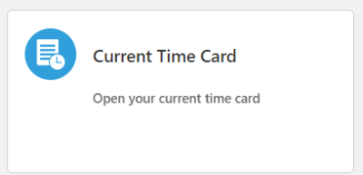 Current Time Card